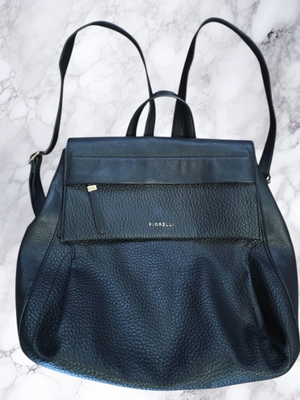 Fiorelli Black Pebbled Leather Backpack